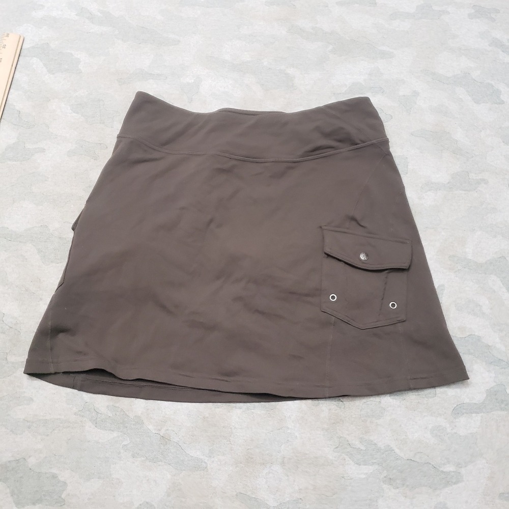 Athleta Skort Womens Medium Gray Active Hiking Pull On Cargo Pocket Golf Trail